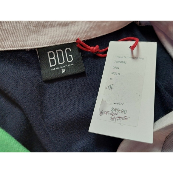 BDG Urban Outfitters Crest Spliced Oversized Polo Shirt Size M - Picture 4 of 4